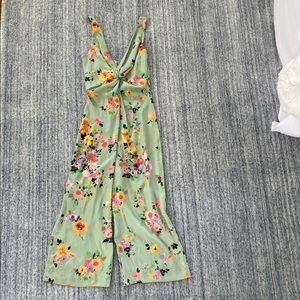 Zara silky floral jumpsuit size s